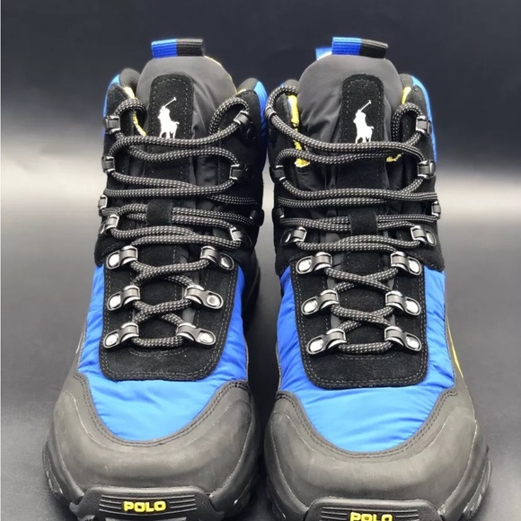 Polo by Ralph Lauren Men's Black and Blue Hiking Shoes - Picture 4 of 4